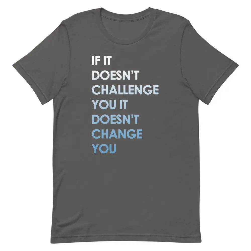 If It Doesn’t Challenge You It Doesn’t Change You T-Shirt – Motivational Fitness &amp; Growth Tee for Men &amp; Women