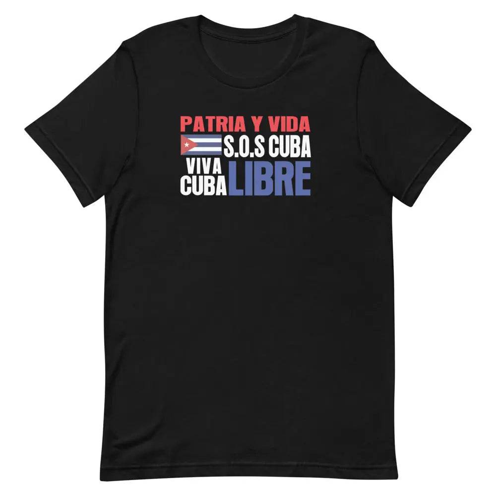 Patria y Vida – Viva Cuba Libre SOS Cuba T-Shirt | Cuban Freedom &amp; Protest Tee | Miami305Shirts