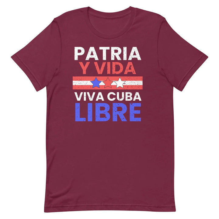 Patria y Vida – Viva Cuba Libre T-Shirt – Cuban Freedom Protest Unisex Tee for Men &amp; Women
