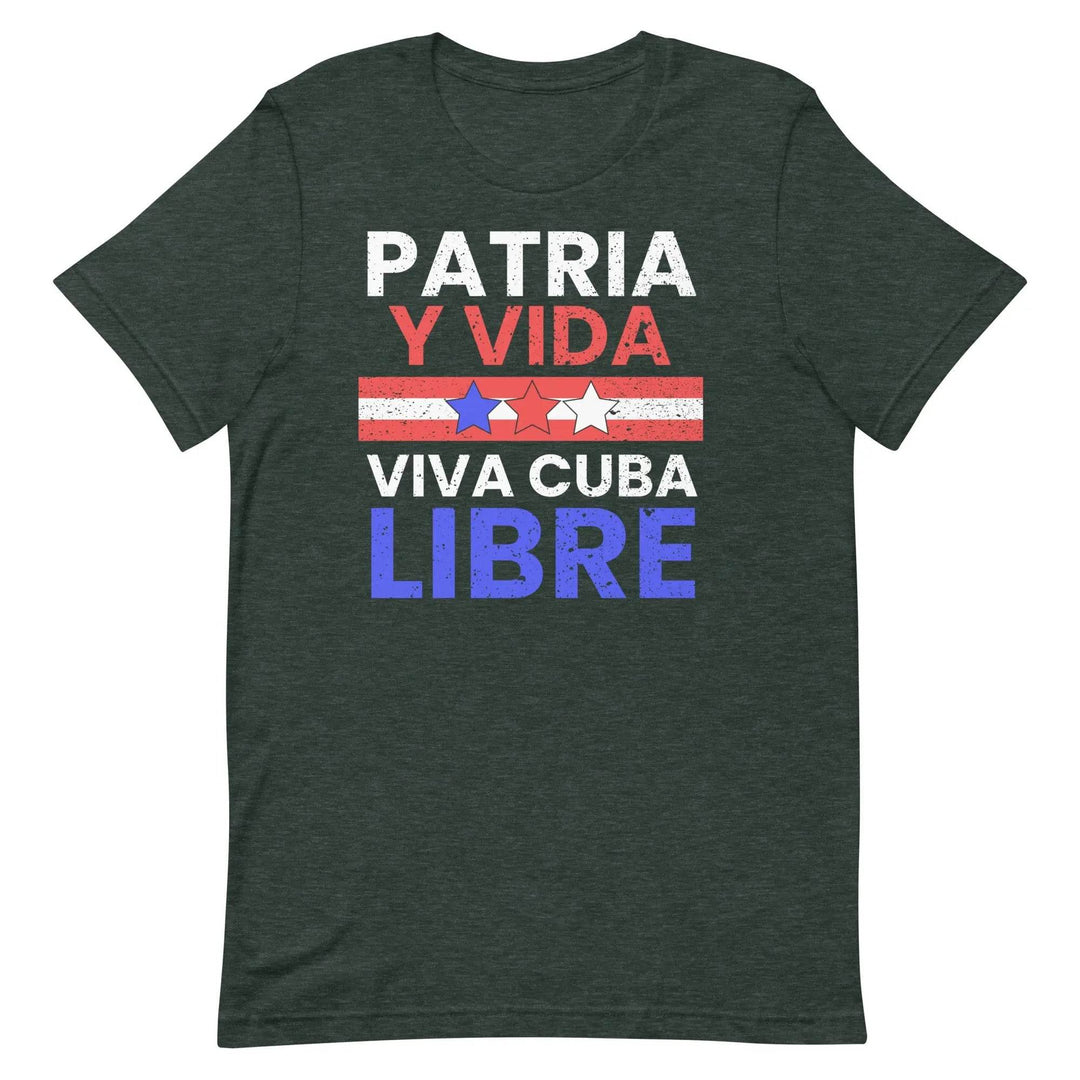 Patria y Vida – Viva Cuba Libre T-Shirt – Cuban Freedom Protest Unisex Tee for Men &amp; Women