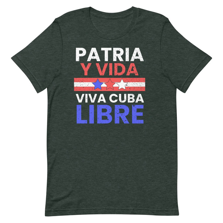 Patria y Vida – Viva Cuba Libre T-Shirt – Cuban Freedom Protest Unisex Tee for Men &amp; Women