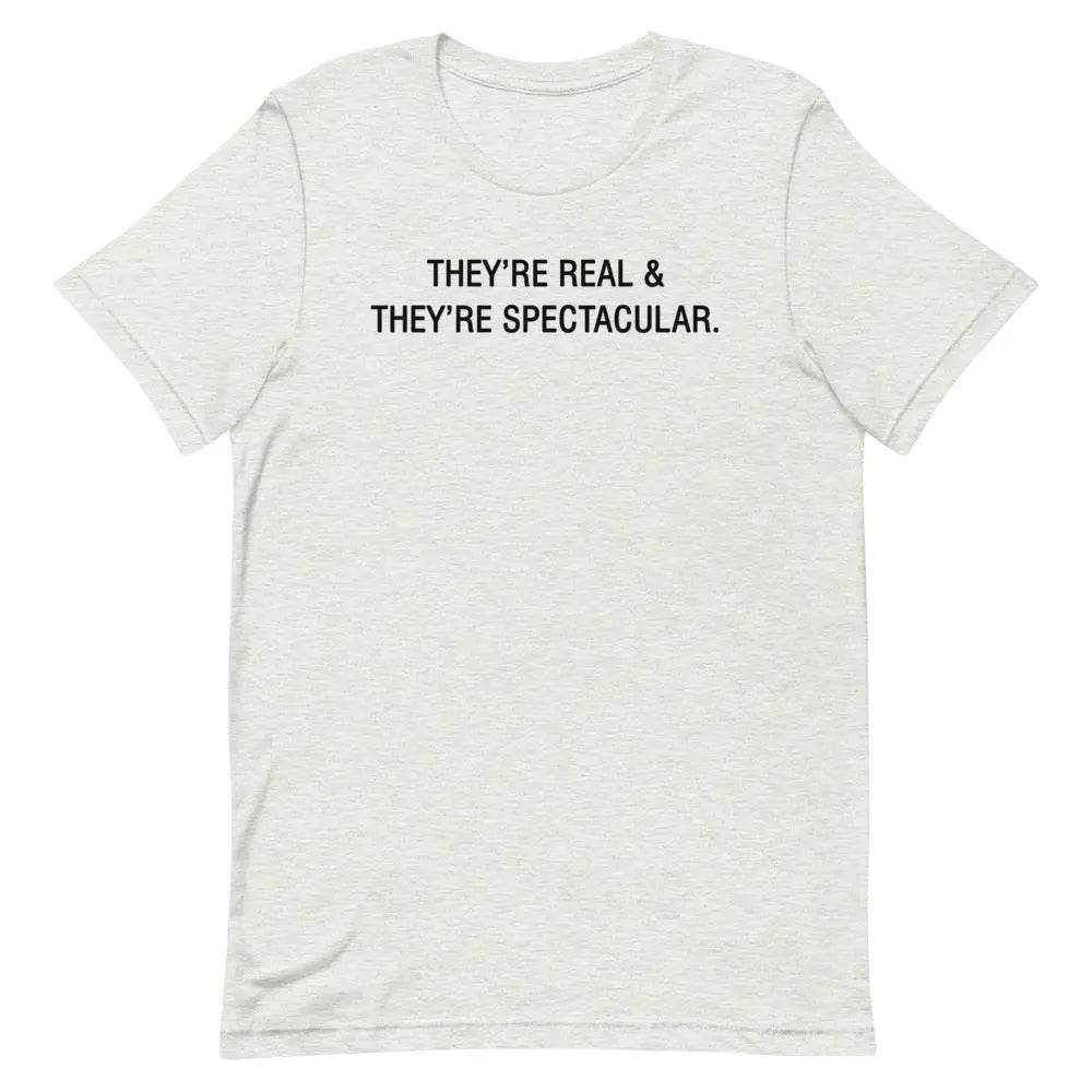 They’re Real &amp; They’re Spectacular T-Shirt – Funny Flirty Boob Joke Tee for Women | Miami305Shirts