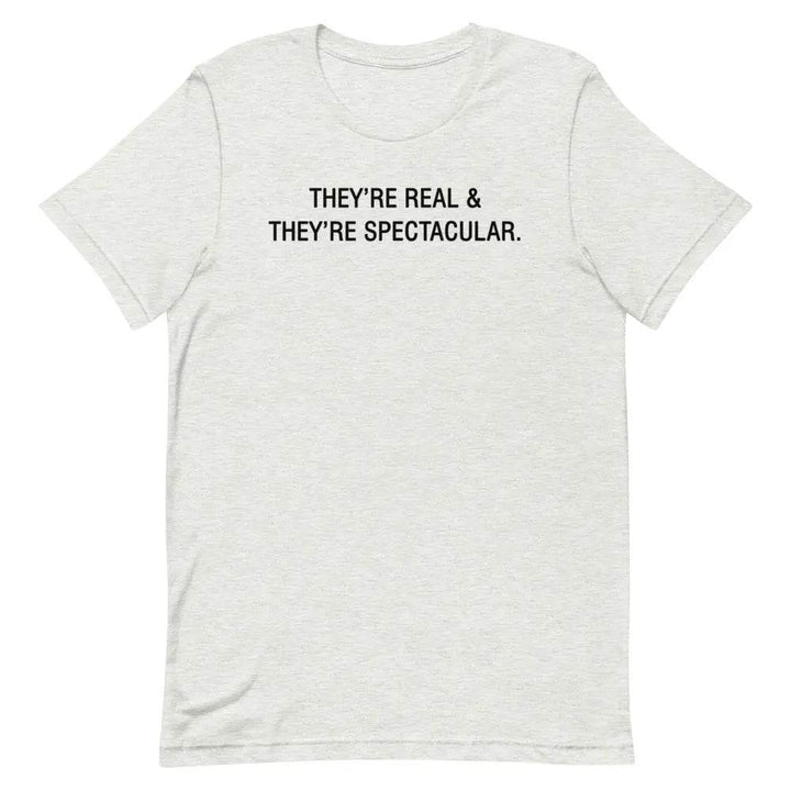 They’re Real &amp; They’re Spectacular T-Shirt – Funny Flirty Boob Joke Tee for Women | Miami305Shirts