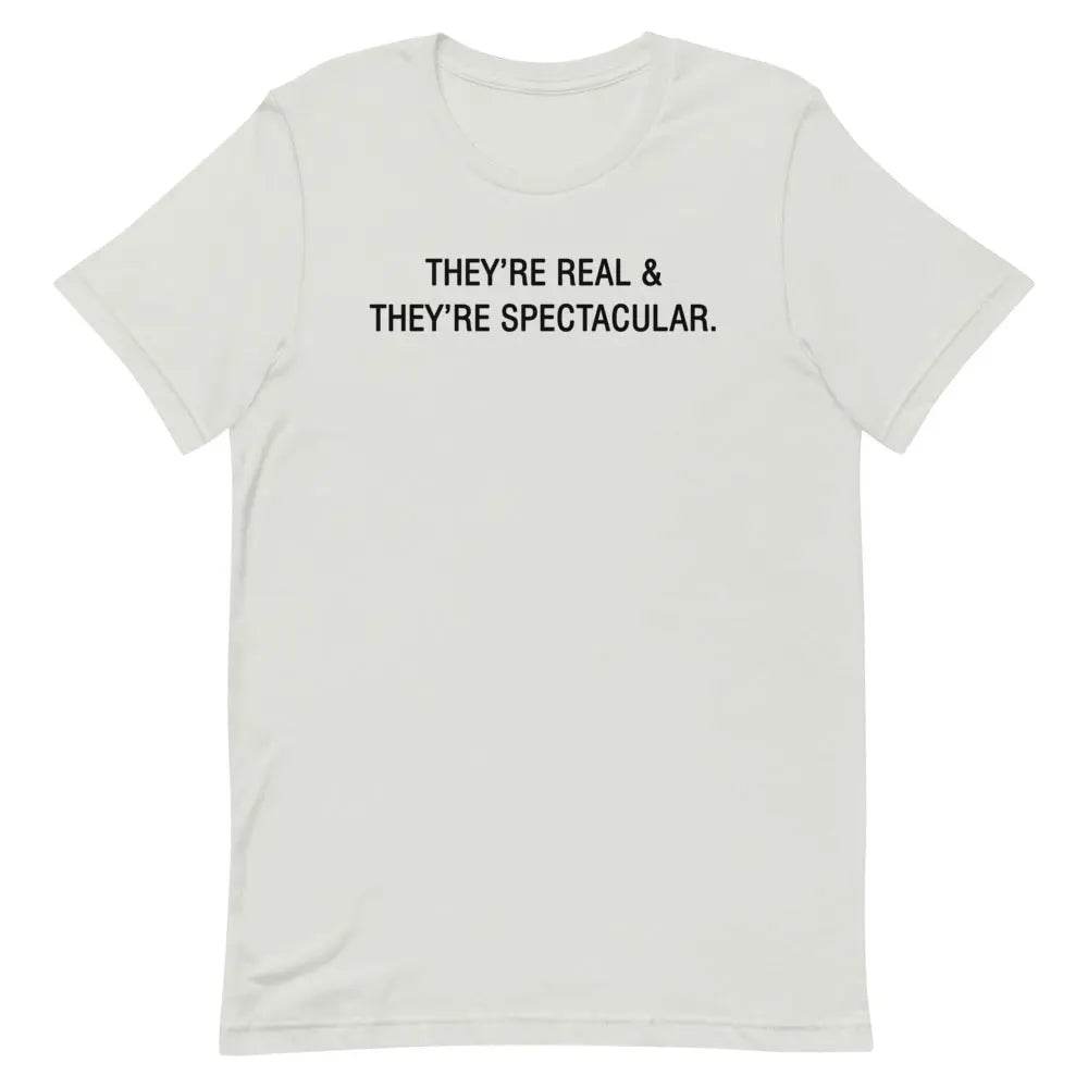 They’re Real &amp; They’re Spectacular T-Shirt – Funny Flirty Boob Joke Tee for Women | Miami305Shirts