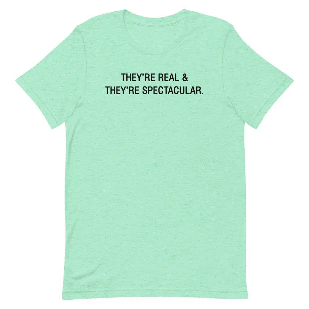 They’re Real &amp; They’re Spectacular T-Shirt – Funny Flirty Boob Joke Tee for Women | Miami305Shirts