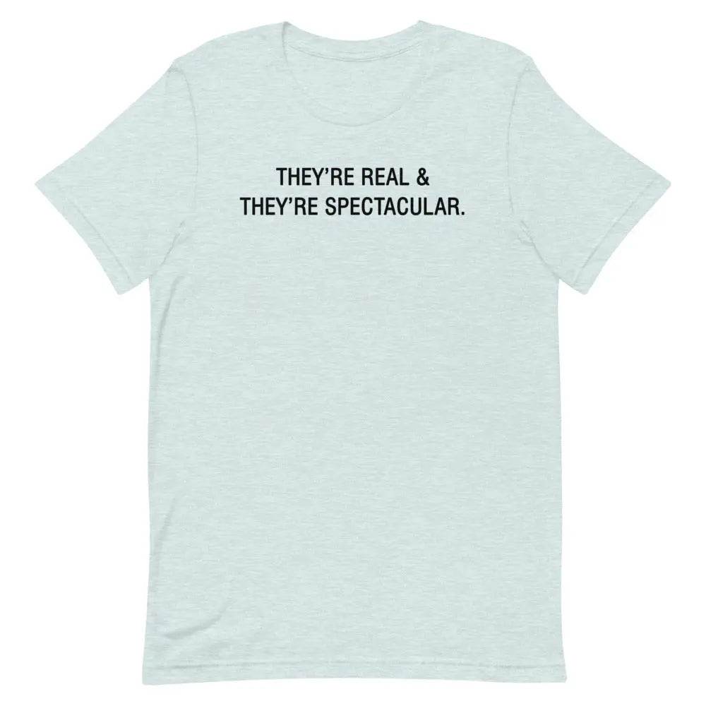 They’re Real &amp; They’re Spectacular T-Shirt – Funny Flirty Boob Joke Tee for Women | Miami305Shirts