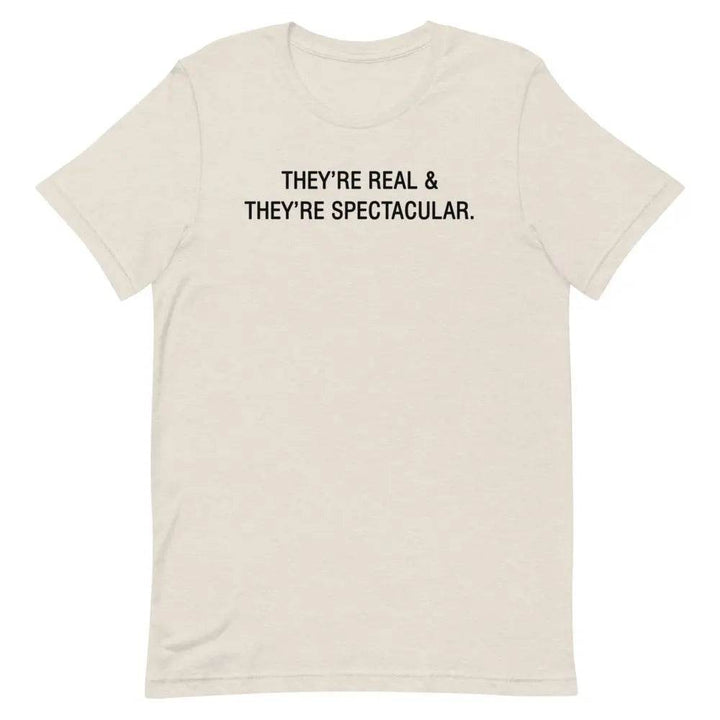 They’re Real &amp; They’re Spectacular T-Shirt – Funny Flirty Boob Joke Tee for Women | Miami305Shirts