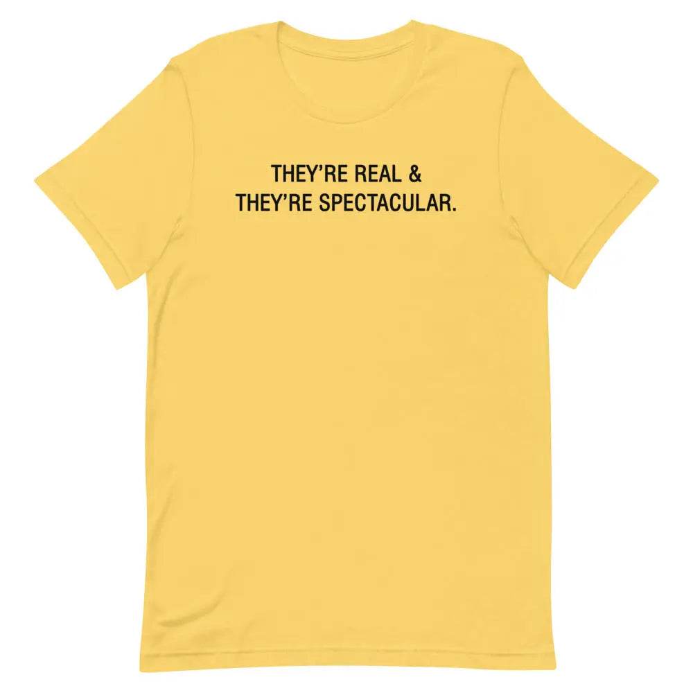 They’re Real &amp; They’re Spectacular T-Shirt – Funny Flirty Boob Joke Tee for Women | Miami305Shirts