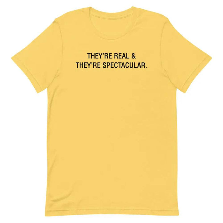 They’re Real &amp; They’re Spectacular T-Shirt – Funny Flirty Boob Joke Tee for Women | Miami305Shirts