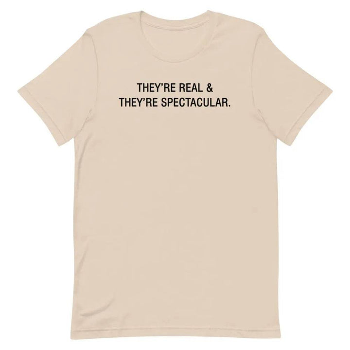 They’re Real &amp; They’re Spectacular T-Shirt – Funny Flirty Boob Joke Tee for Women | Miami305Shirts