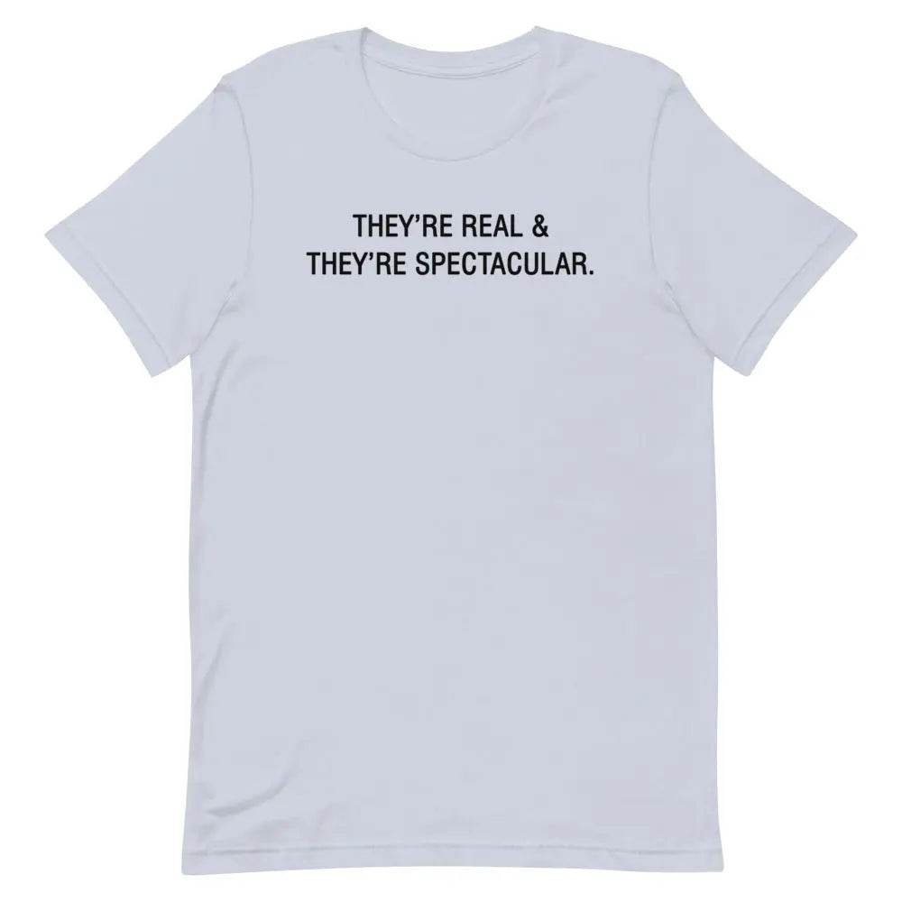 They’re Real &amp; They’re Spectacular T-Shirt – Funny Flirty Boob Joke Tee for Women | Miami305Shirts