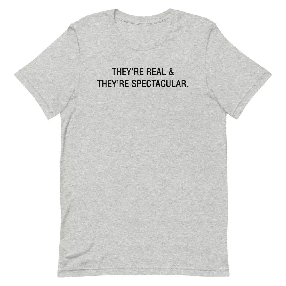 They’re Real &amp; They’re Spectacular T-Shirt – Funny Flirty Boob Joke Tee for Women | Miami305Shirts