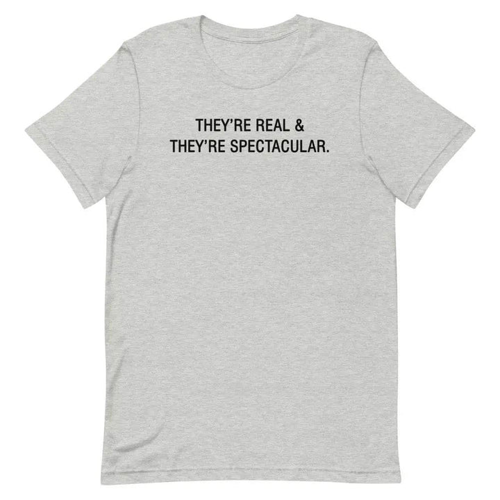 They’re Real &amp; They’re Spectacular T-Shirt – Funny Flirty Boob Joke Tee for Women | Miami305Shirts