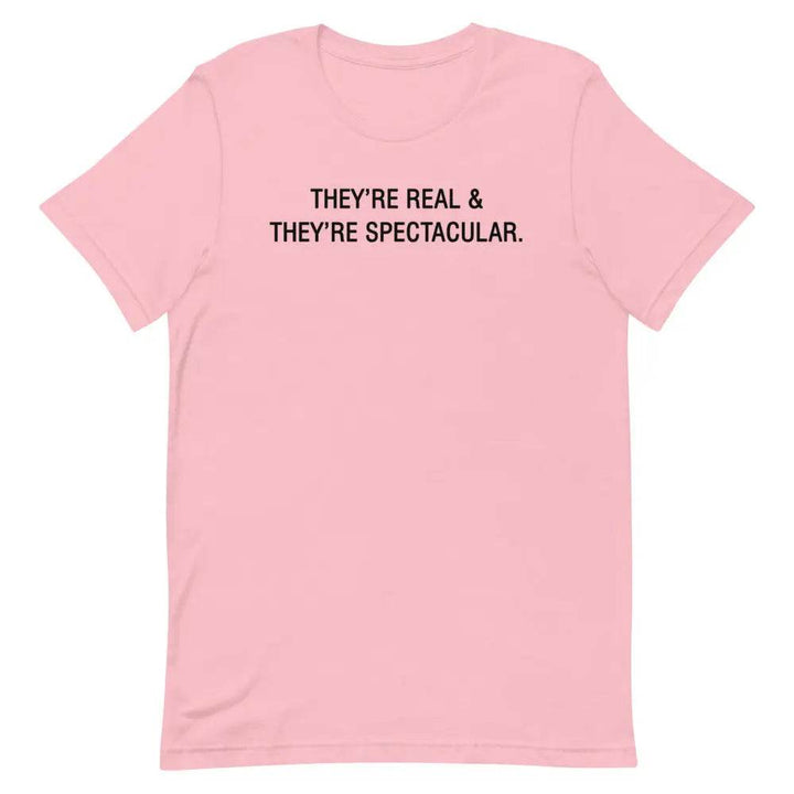 They’re Real &amp; They’re Spectacular T-Shirt – Funny Flirty Boob Joke Tee for Women | Miami305Shirts