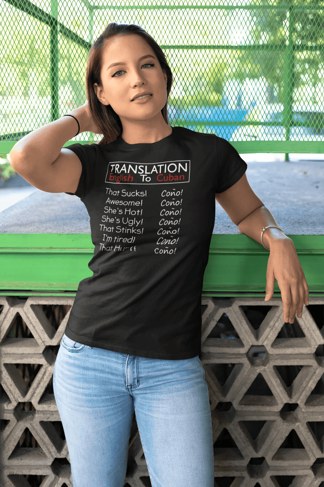 Translation English to Cuban T-Shirt – Funny “Coño!” Cuban Slang Tee for Latinos & 305 Fans