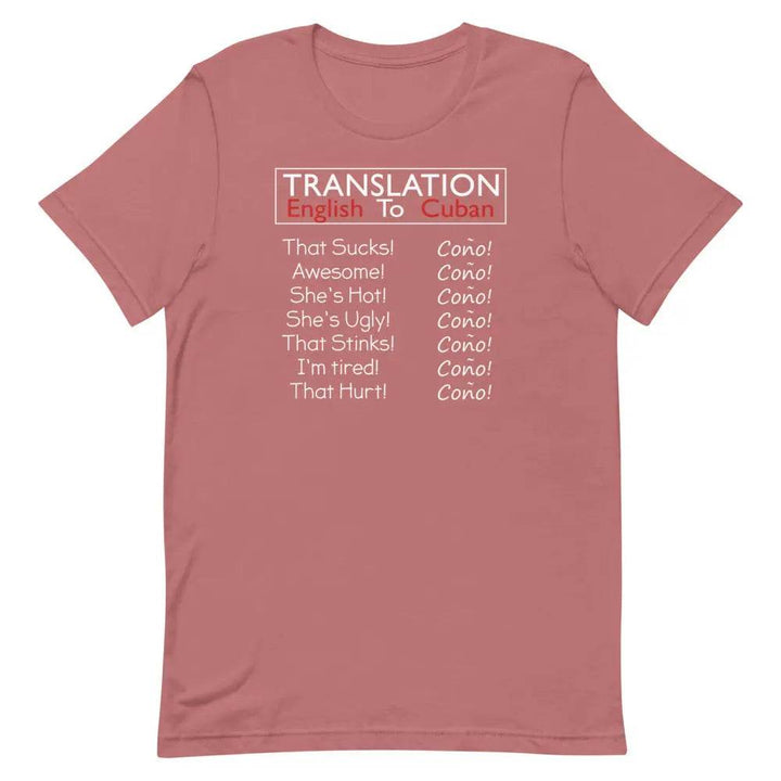 Translation English to Cuban T-Shirt – Funny “Coño!” Cuban Slang Tee for Latinos &amp; 305 Fans