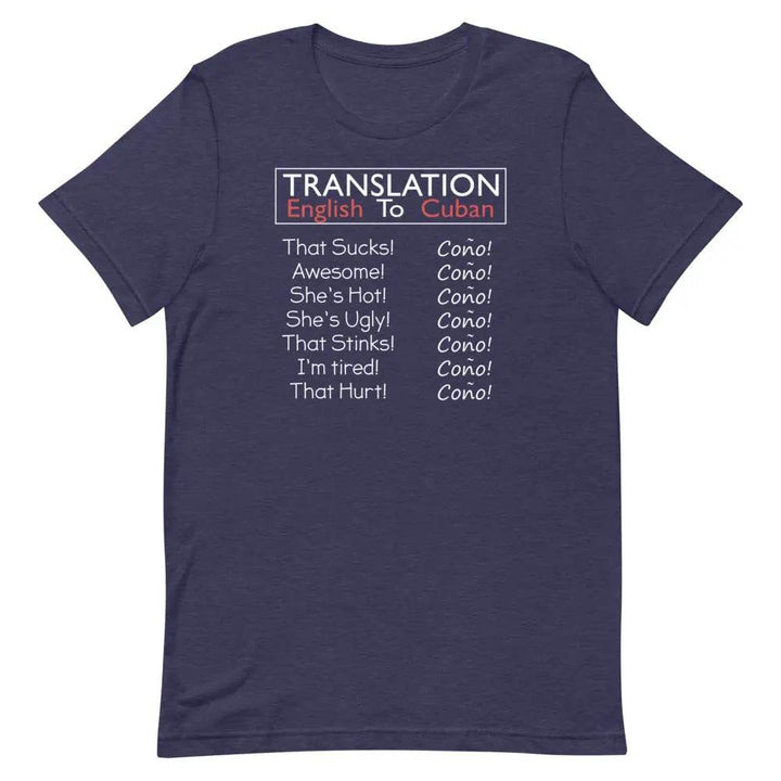 Translation English to Cuban T-Shirt – Funny “Coño!” Cuban Slang Tee for Latinos &amp; 305 Fans