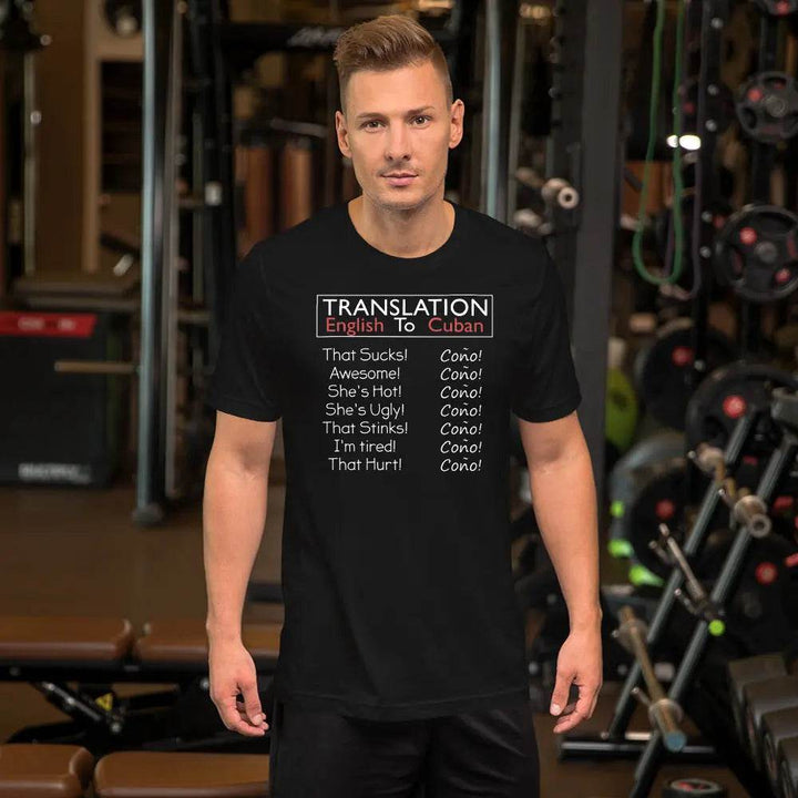 Translation English to Cuban T-Shirt – Funny “Coño!” Cuban Slang Tee for Latinos &amp; 305 Fans