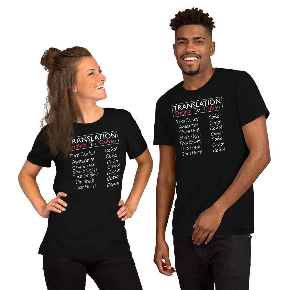 Translation English to Cuban T-Shirt – Funny “Coño!” Cuban Slang Tee for Latinos &amp; 305 Fans