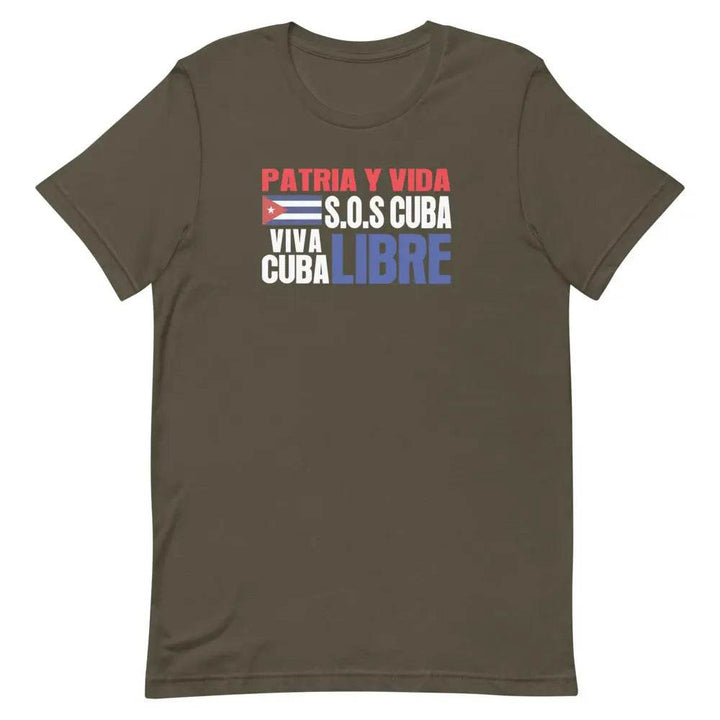 Patria y Vida...Viva Cuba Libre..SOS CUBA! - Short-sleeve unisex t-shirt - Miami 305 Shirts